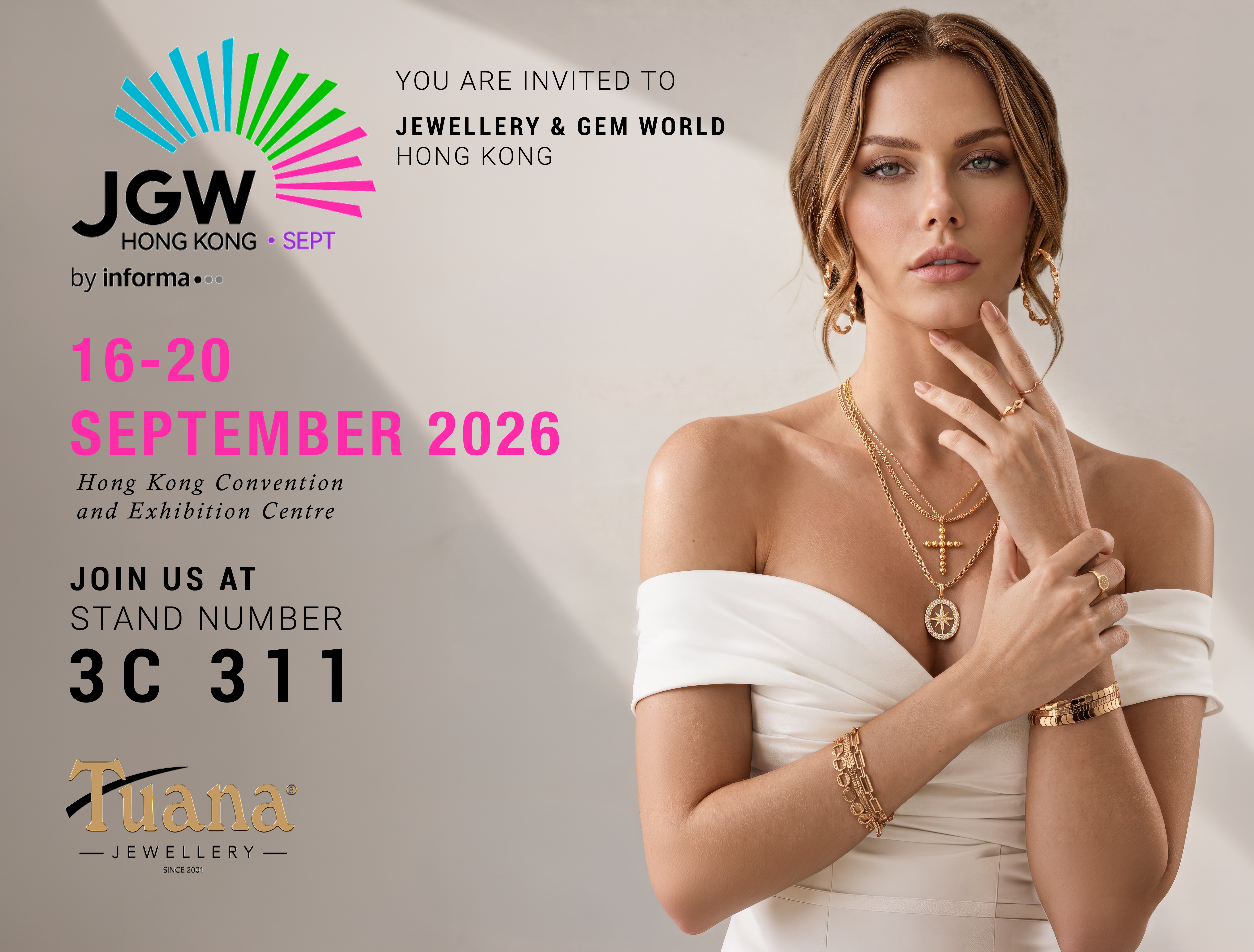 Tuana Jewelry, Jewellery & Gem WORLD Hong Kong 2026’da!